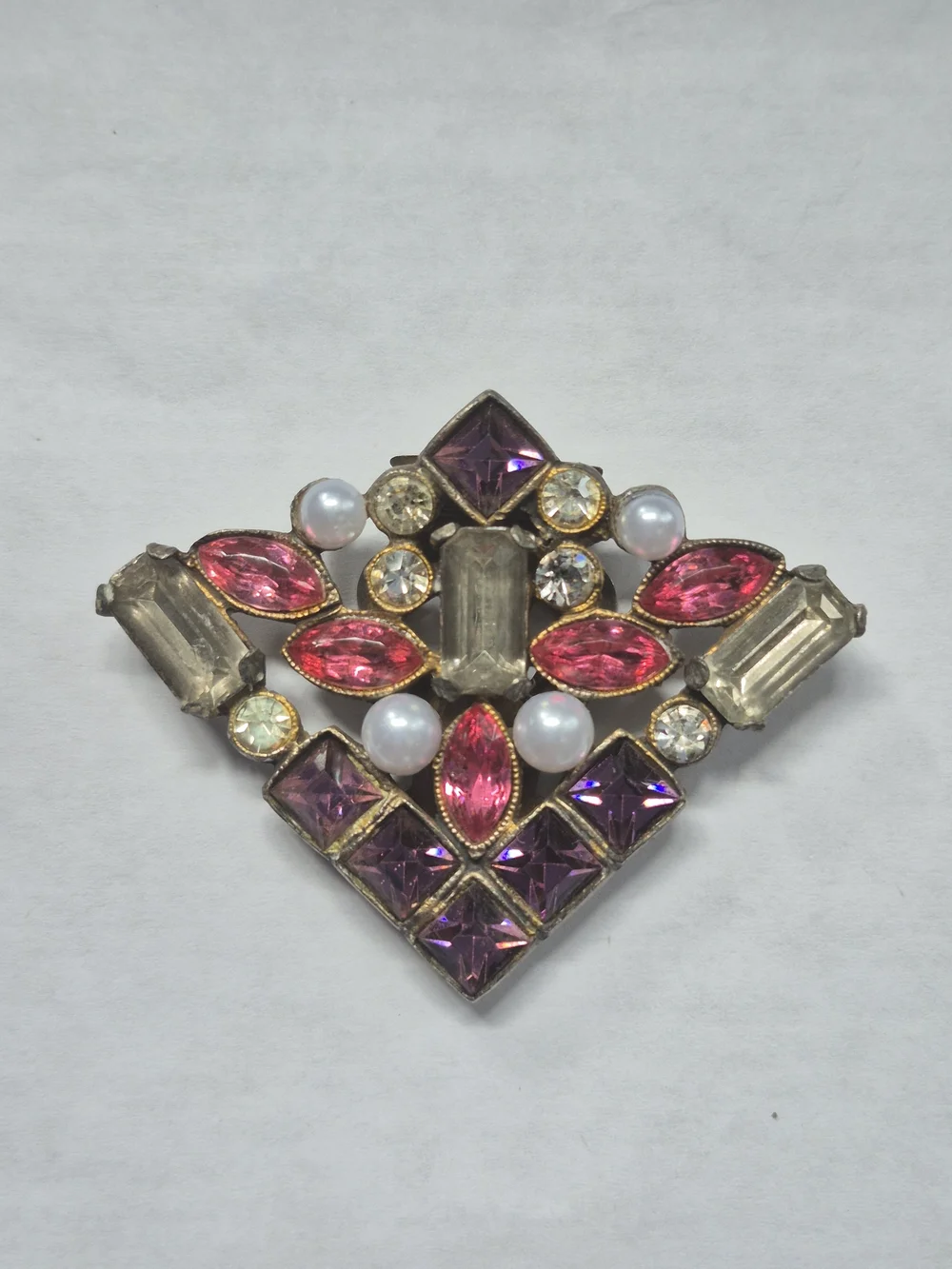 Vintage Art Deco Dress Clip Pot Metal Early Coro 1930s